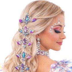 Kryształki naklejki do włosów i ciała, 1 szt.