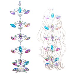 Kryształki naklejki do włosów i ciała, 1 szt.