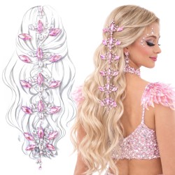 Kryształki naklejki do włosów i ciała, 1 szt.