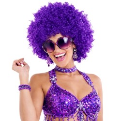 Peruka afro fioletowa...