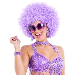 Peruka Afro Fioletowa Lila...