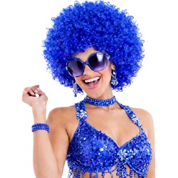 Peruka Afro Granatowa...