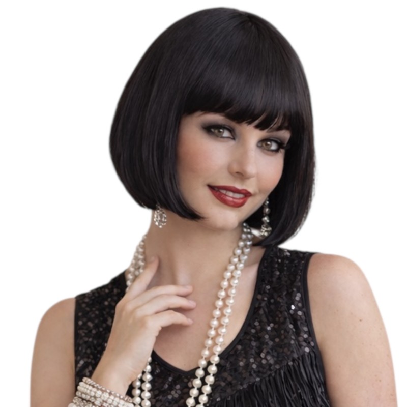 Czarna Peruka Bob Włosy Pulp Fiction Lata 20