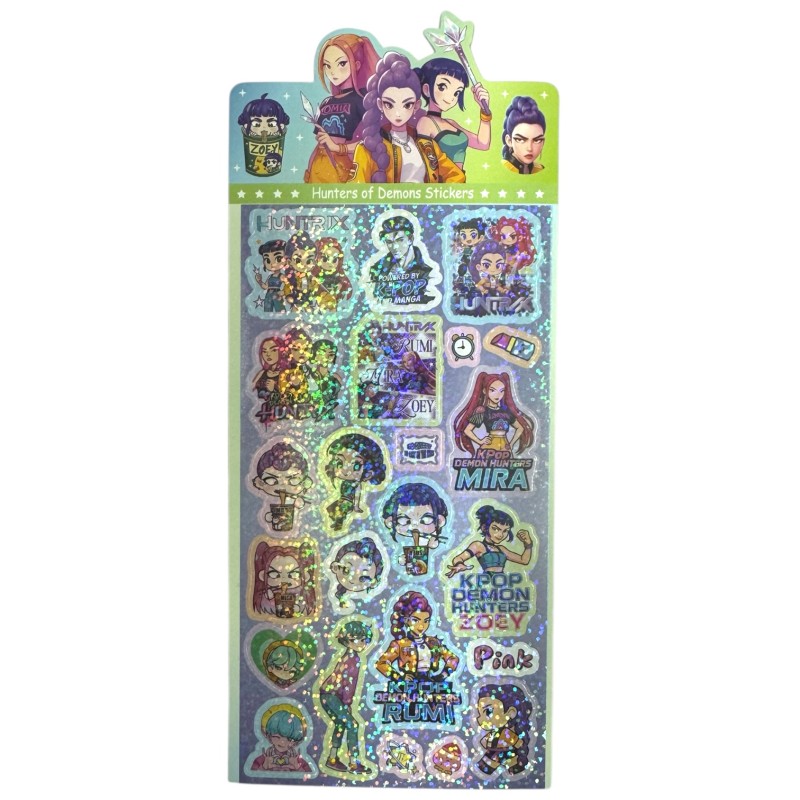 Naklejki KPop z holograficznym efektem 1 zestaw
