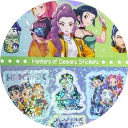 Naklejki KPop z holograficznym efektem 1 zestaw