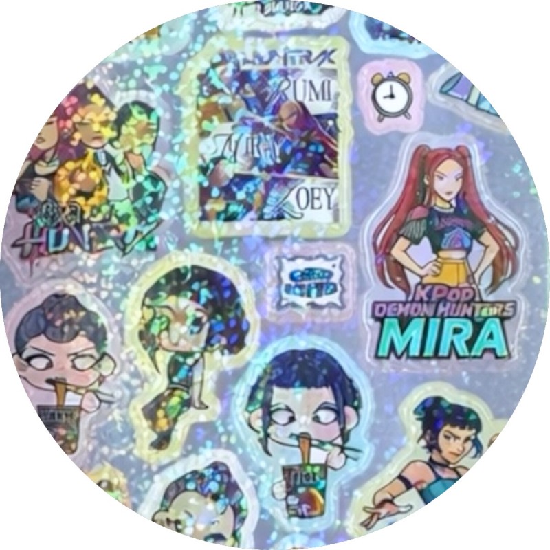 Naklejki KPop z holograficznym efektem 1 zestaw