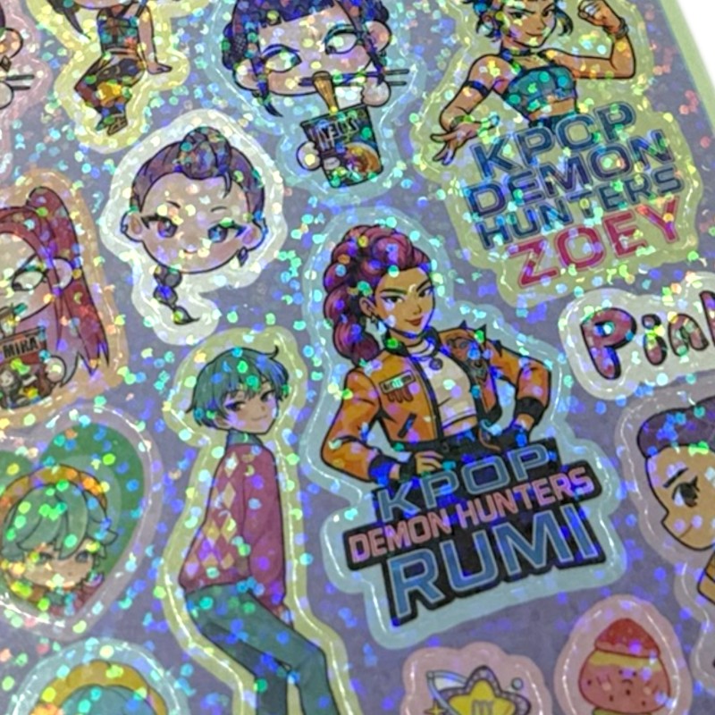 Naklejki KPop z holograficznym efektem 1 zestaw