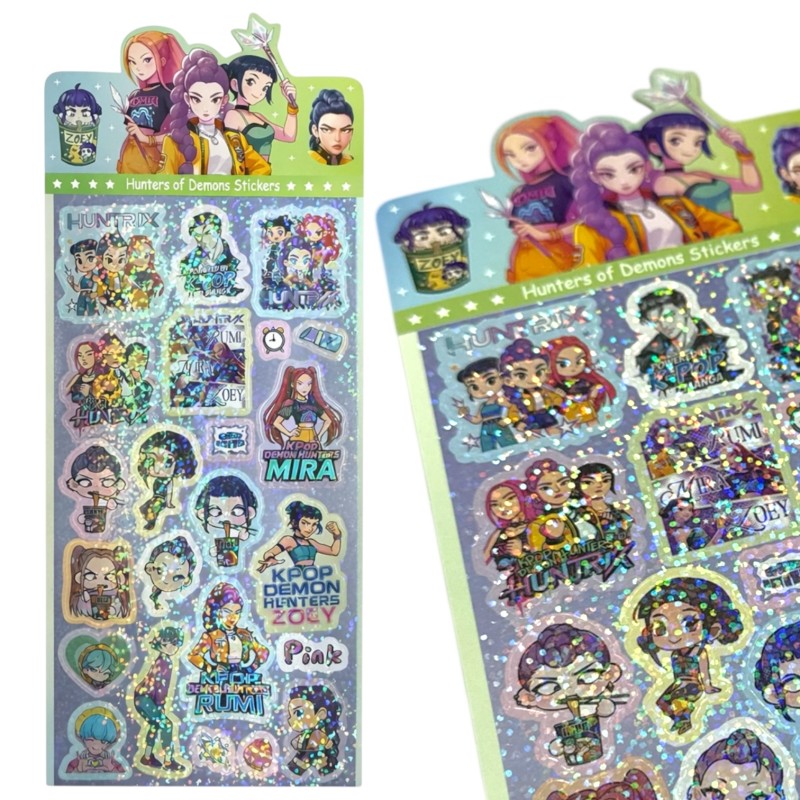 Naklejki KPop z holograficznym efektem 1 zestaw