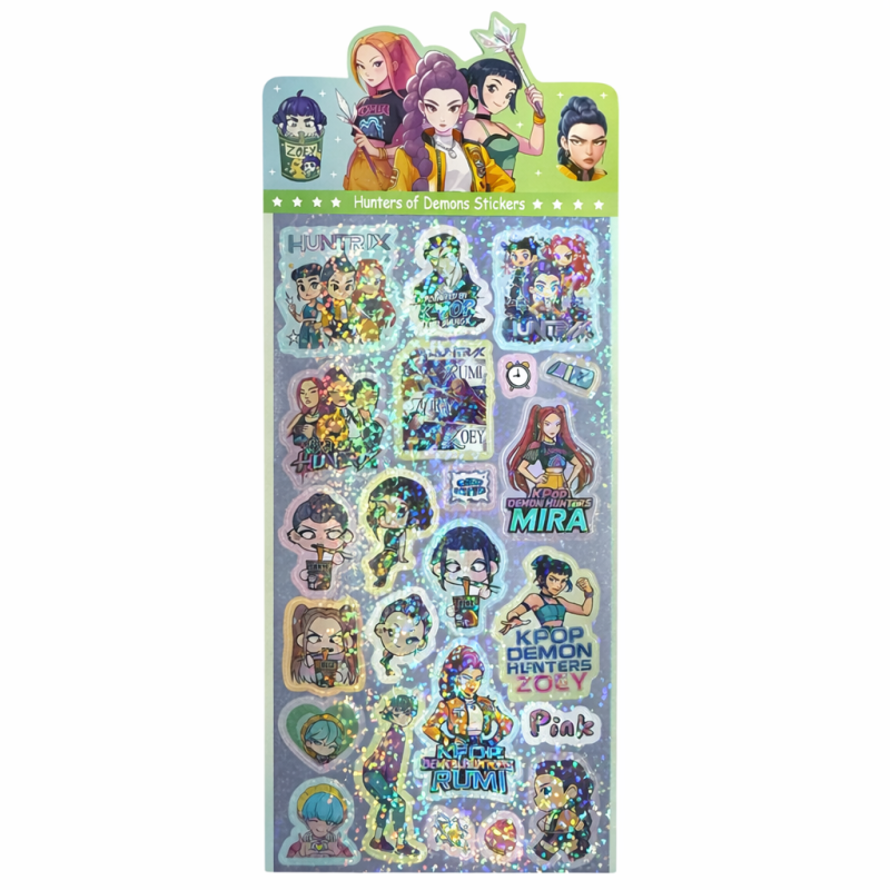 Naklejki KPop z holograficznym efektem 1 zestaw