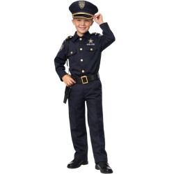 Strój policjanta dla dzieci z czapką i paskiem