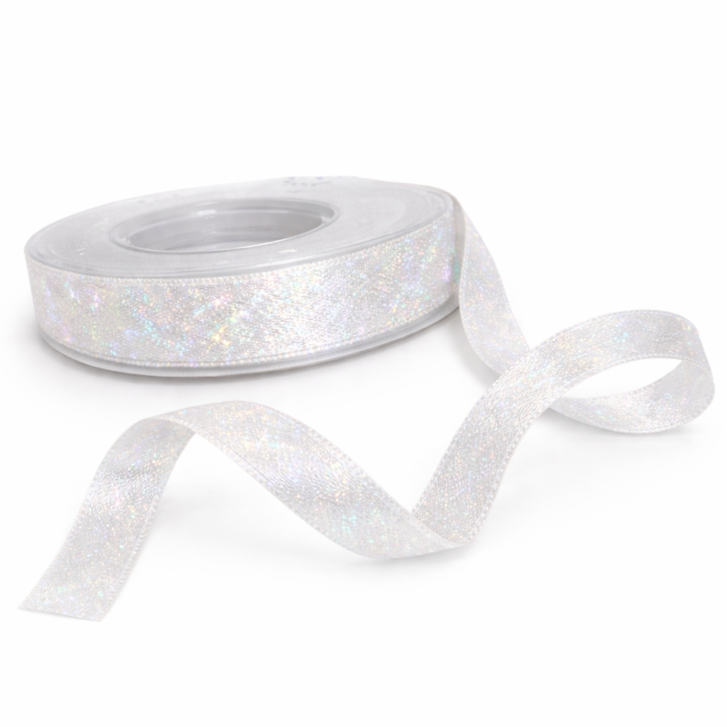 Wstążka z efektem Holo Brokat 1cm x 22 m Dekoracja
