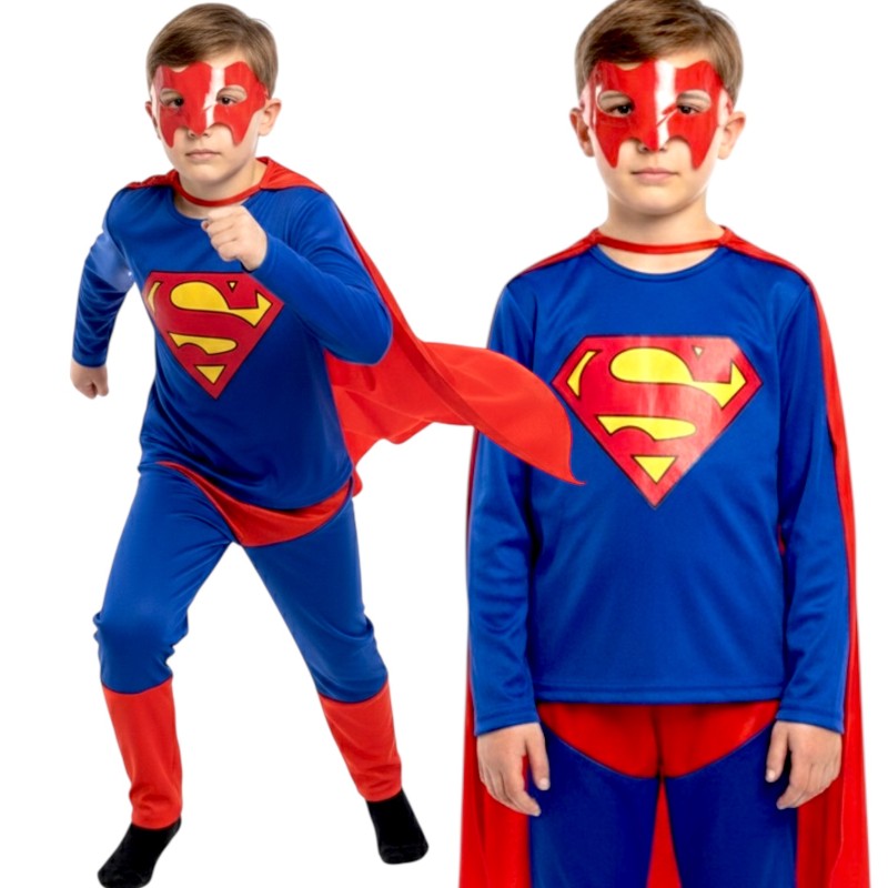 Strój superbohatera Superman z peleryną dla dzieci