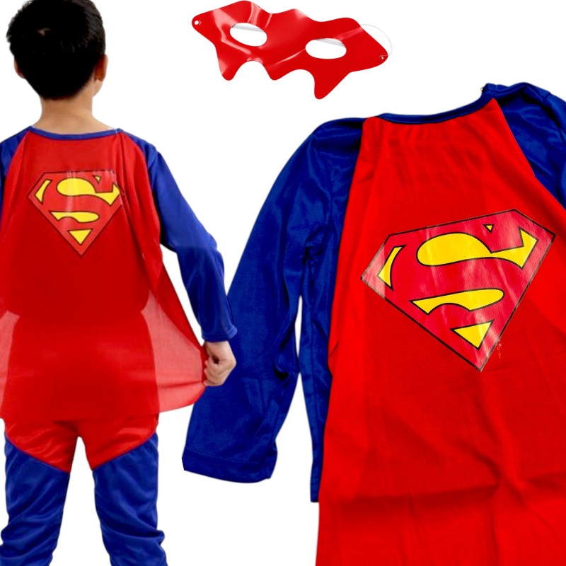 Strój superbohatera Superman z peleryną dla dzieci