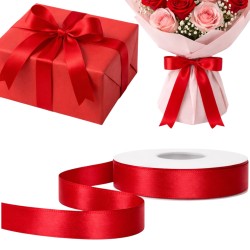 Czerwona wstążka satynowa...