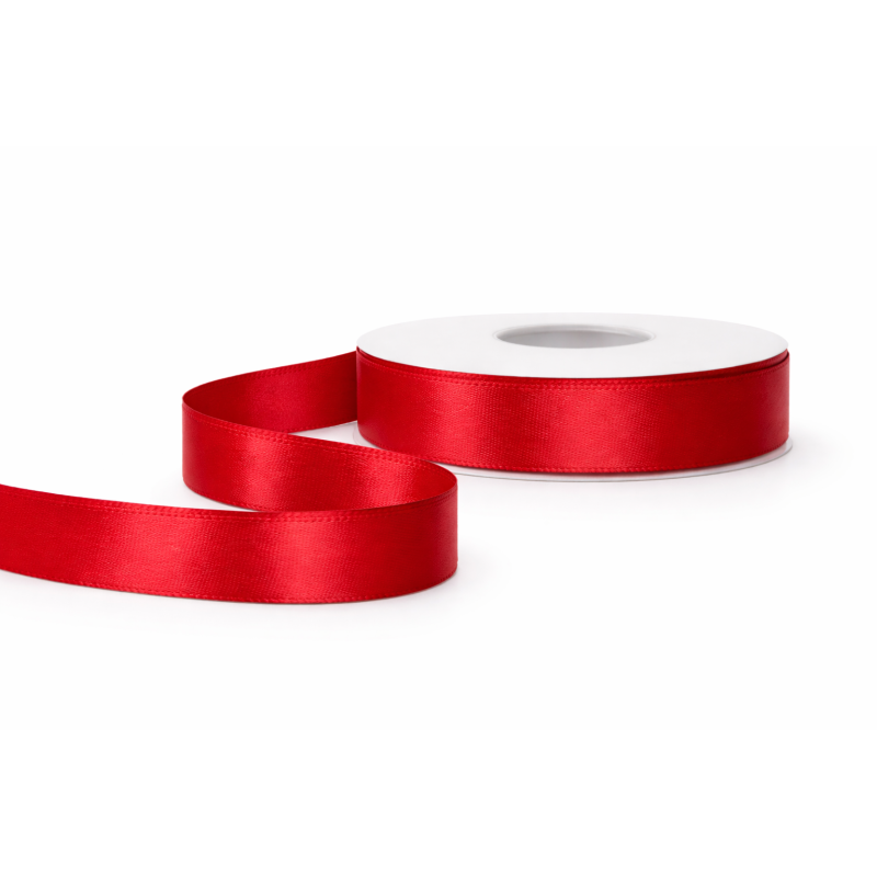 Czerwona wstążka satynowa 1.5 cm x 22.5 m