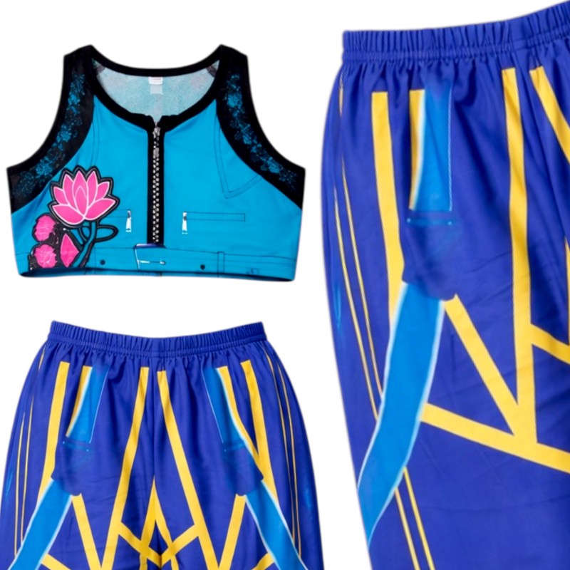 Strój Demon Hunters KPOP Zoey cosplay top i spodnie