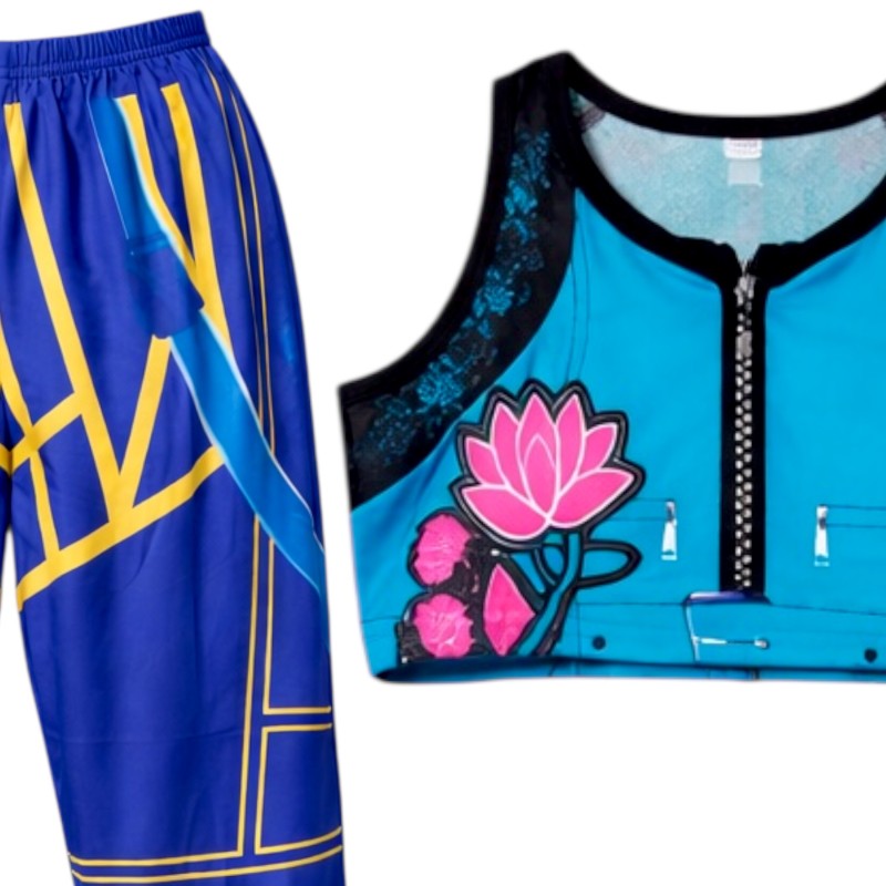 Strój Demon Hunters KPOP Zoey cosplay top i spodnie