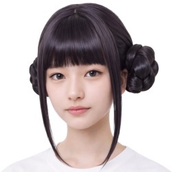 Peruka cosplay czarna KPOP styl anime