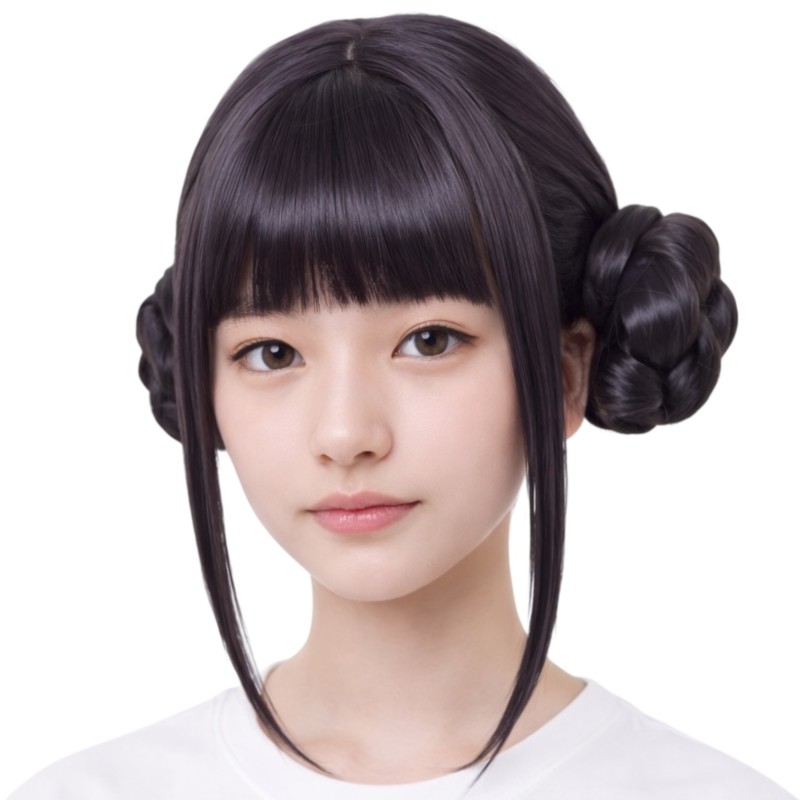 Peruka cosplay czarna KPOP styl anime