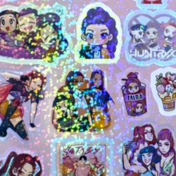 Holograficzne Naklejki KPop Zestaw 21szt