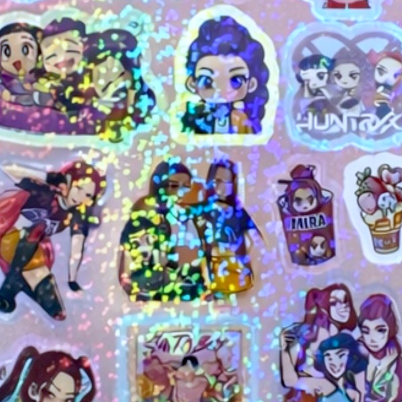 Holograficzne Naklejki KPop Zestaw 21szt