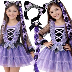 Strój Kuromi z opaską i warkoczem