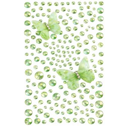 Kryształki naklejki motylki...