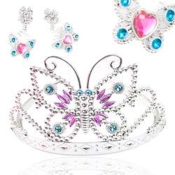 Zestaw Wróżka Motyl Motylek Czarodziejka - Skrzydła Spódniczka Biżuteria