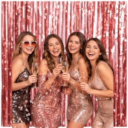 Kurtyna metaliczna rose gold szampańska 100x200cm