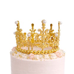 Złota korona na tort z...