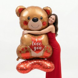 Balon foliowy miś I Love You 150 cm