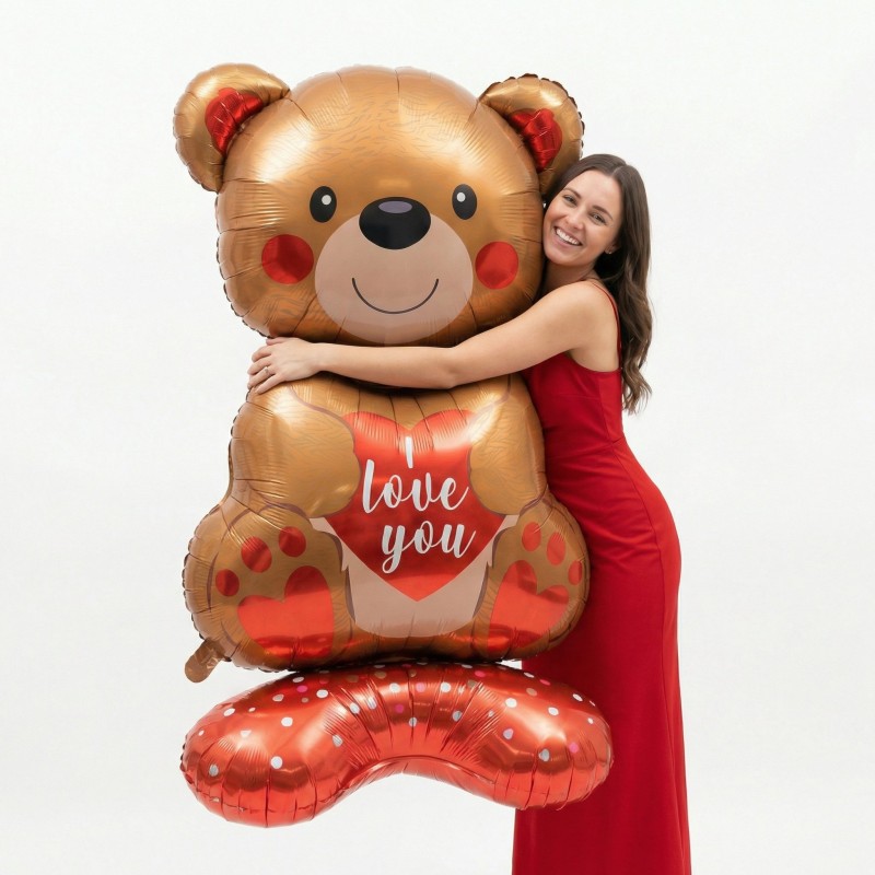 Balon foliowy miś I Love You 150 cm
