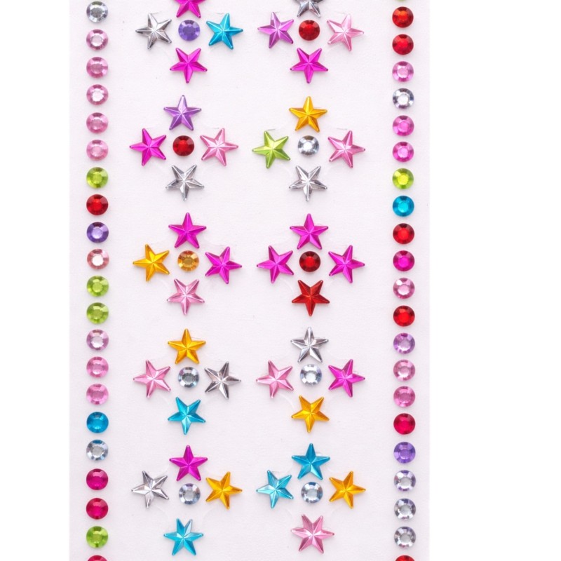 Kolorowe kryształki gwiazdki i cyrkonie 8mm do dekoracji