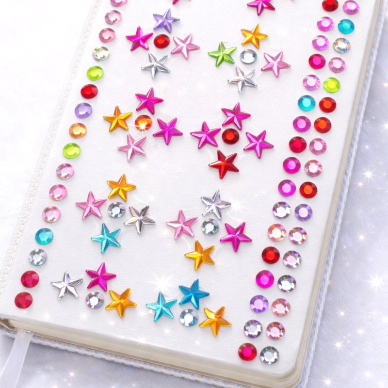 Kolorowe kryształki gwiazdki i cyrkonie 8mm do dekoracji