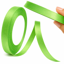 Satynowa wstążka zielona 6...