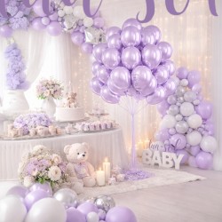Fioletowe Metaliczne balony Liliowe Lawendowe 30cm 50szt