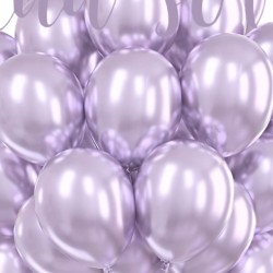 Fioletowe Metaliczne balony Liliowe Lawendowe 30cm 50szt