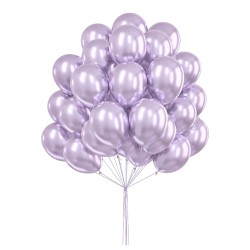 Fioletowe Metaliczne balony Liliowe Lawendowe 30cm 50szt