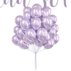 Fioletowe Metaliczne balony Liliowe Lawendowe 30cm 50szt