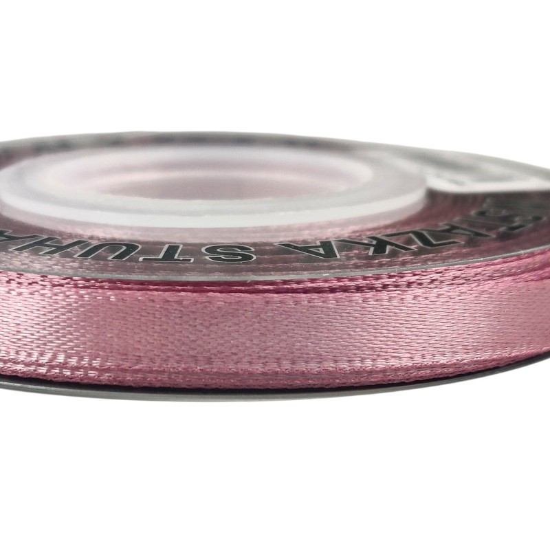 Wstążka satynowa wrzosowa 6 mm 22,5 m