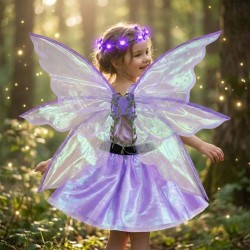 Zestaw Wróżki Holo z LED Skrzydłami i Kryształkami