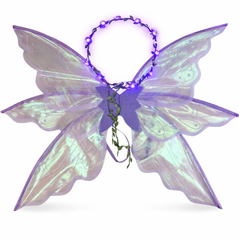 Zestaw Wróżki Holo z LED Skrzydłami i Kryształkami