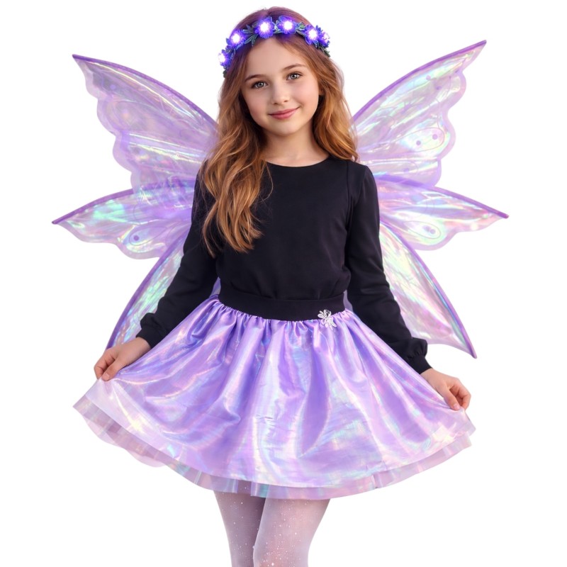 Zestaw Wróżki Holo z LED Skrzydłami i Kryształkami