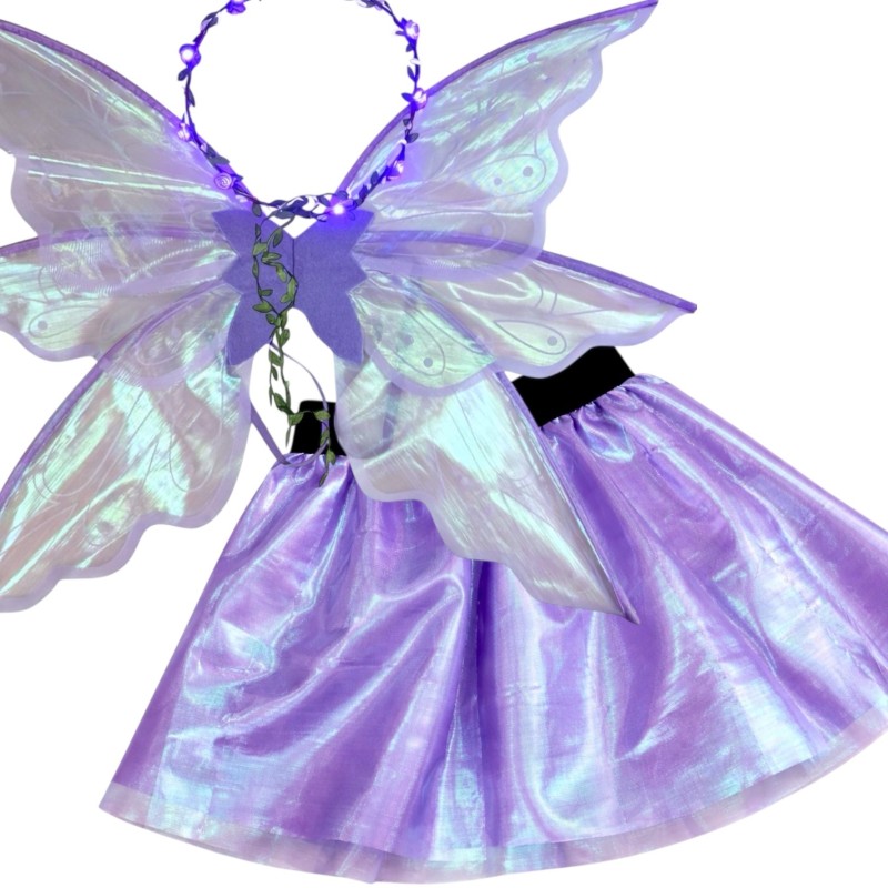 Zestaw Wróżki Holo z LED Skrzydłami i Kryształkami