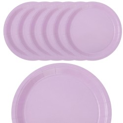 Fioletowe papierowe talerzyki 18 cm 6 szt.