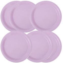 Papierowe Talerzyki Jednorazowe Fioletowe 23 cm 6 sztuk