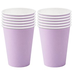 Kubeczki papierowe fioletowe 250ml 12 sztuk