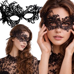 Koronkowa maska wenecka Mroczna Elegancja