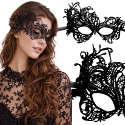 Koronkowa maska wenecka Mroczna Elegancja