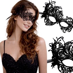 Koronkowa maska wenecka Mroczna Elegancja